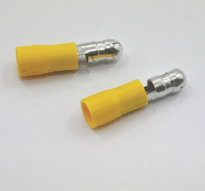 

wholesale1000x Yellow 12-10 GAUGE MALE BULLET WIRE CONNECTORS SPADES TERMINALS