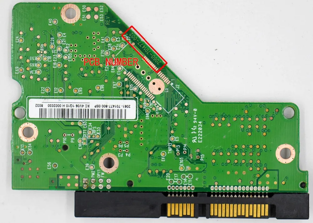 Imagem -02 - Placa de Lógica Pcb Western Digital Hdd 2060701477002 Rev a 2060 701477 0022061-701477-900 Wd5001abys