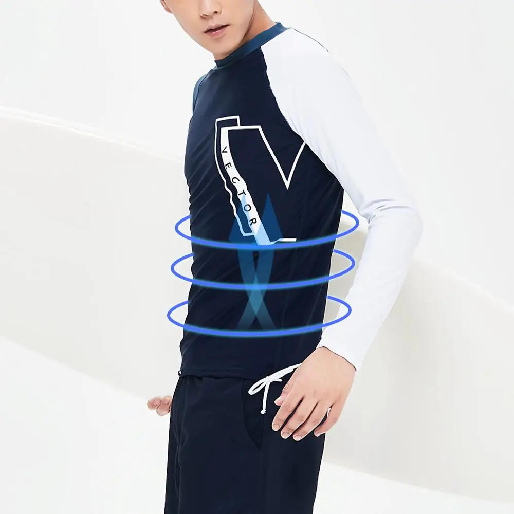 XXL Uomini Protezioni Camicette Unico Stampa Immersioni Surf UPF50 + Protezione UV Spiaggia Manica Lunga Costumi Da Bagno Vestito Prevenire Medusa