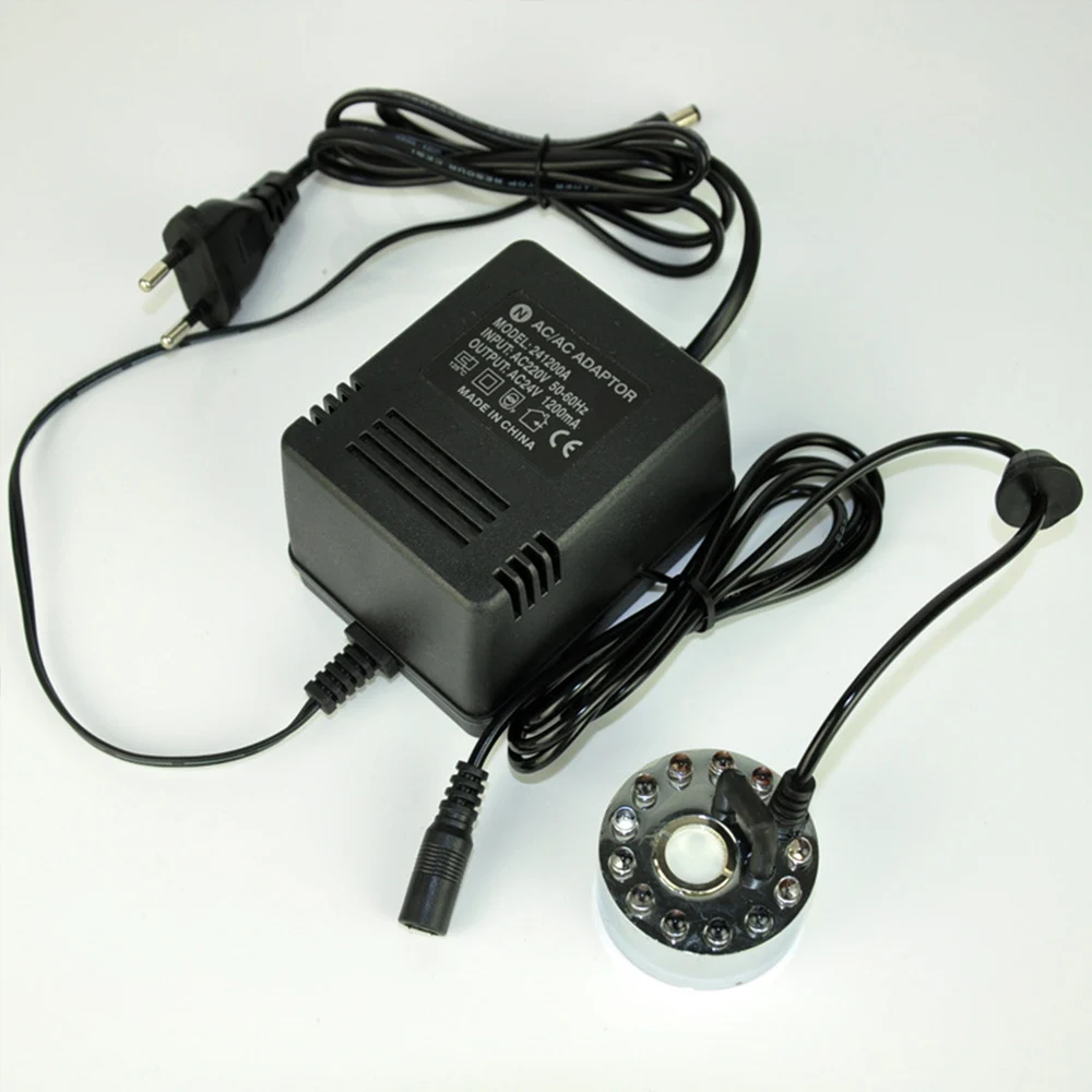 미니 초음파 가습기 1 헤드 공기 분무기 12 LED 다채로운 램프, 안개 물 분수 연못 분무기 디퓨저