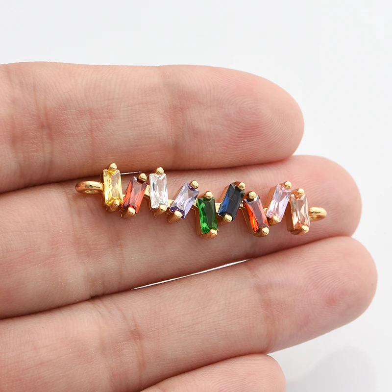 Accessories for Bracelets Earrings Necklace Jewelry Findings Handmade Zirconia Connectors For Women Bracelet Jewelry Making