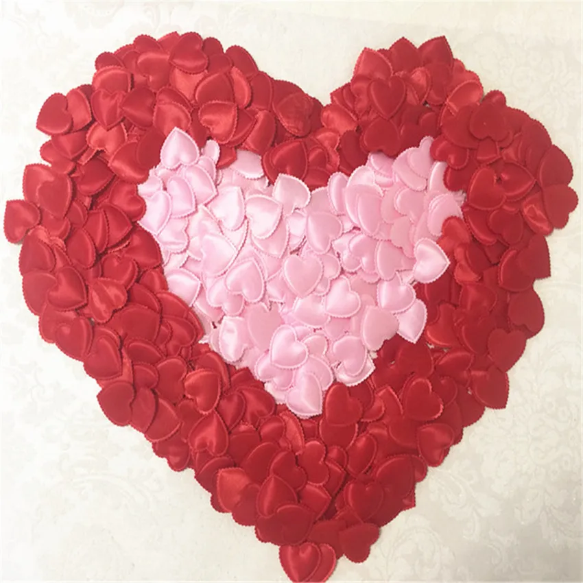 100Pcs/Set Sponge pink Heart Shaped Confetti Wedding Throwing Petals Romantic Wedding Decorations