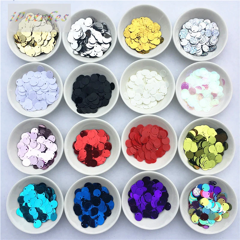 

240pcs 1cm Round Sequins Side Drilling PVC Bulk Sequins DIY Clothing Accessories Stage Costume Jewelry Making Sequin For Crafts