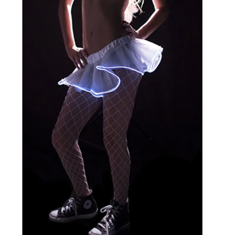 A Vita alta Delle Donne di Tulle Sexy Stage di Danza Balletto del Mini Vestito Colorato HA CONDOTTO LA Luce Rosso Tutu Mini Gonne per le Ragazze 6 colori