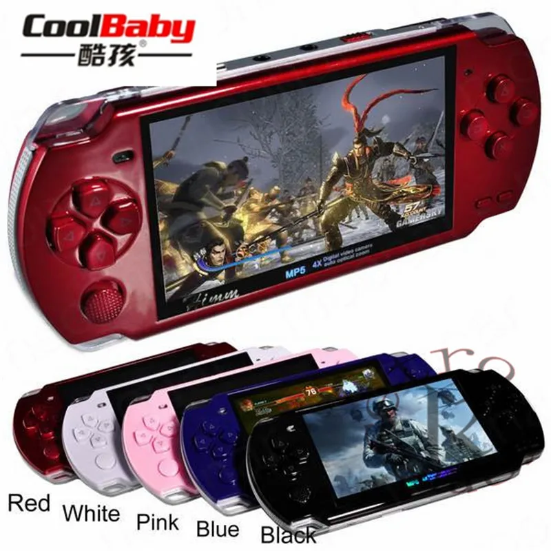 

Handheld Game Console 4.3 inch screen mp4 player MP5 game player real 8GB support for psp game,camera,video,e-book