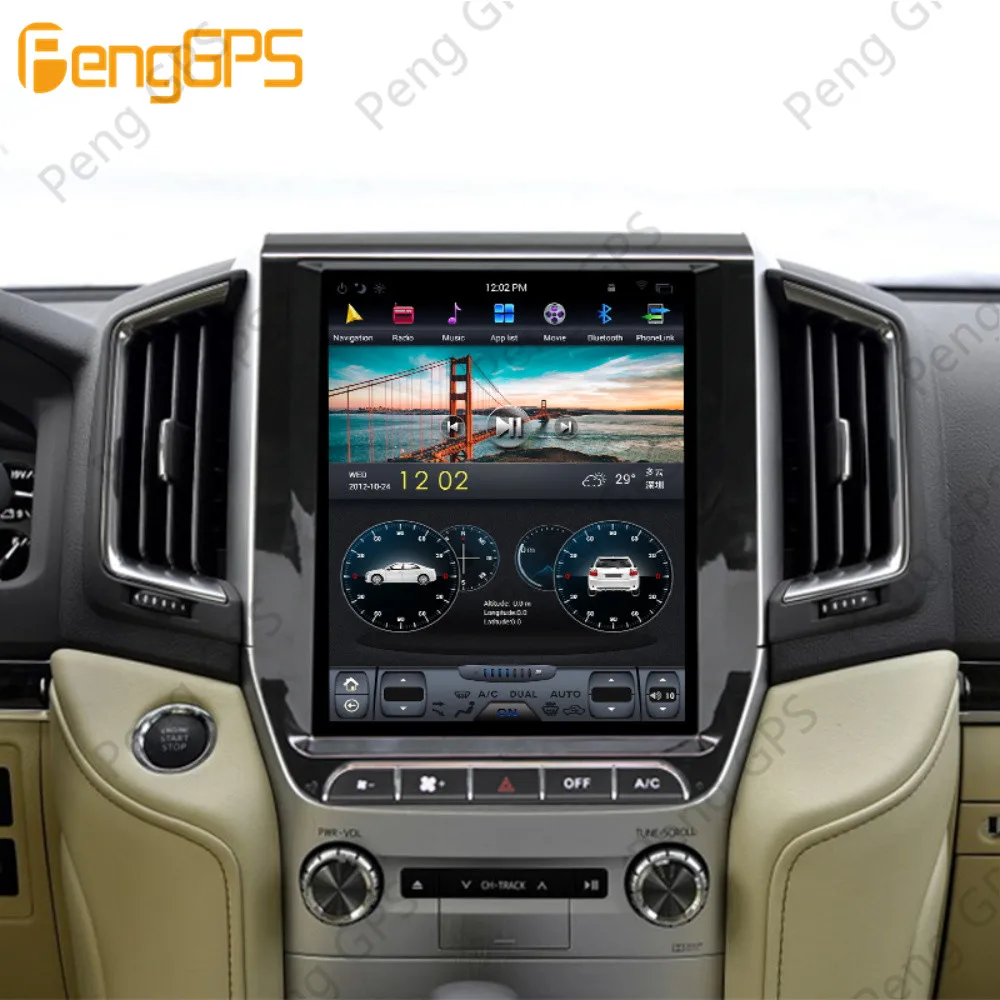 Car Multimedia Player For TOYOTA LAND CRUISER LC200 2015 - 2019 Radio Android Cassette Recorder Stereo GPS Navi unit autoradio