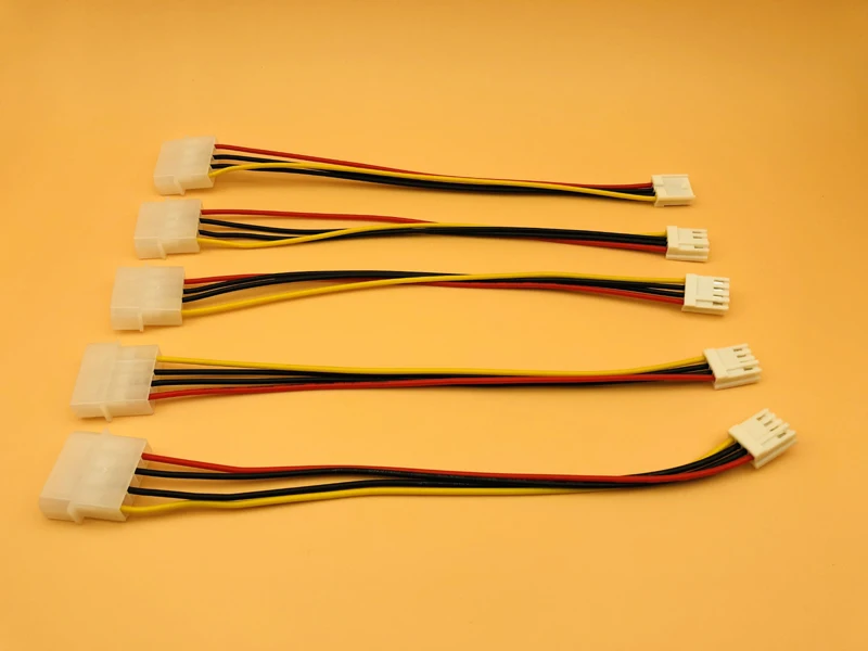 5PCS 4Pin Molex IDE Męski do żeńskiego 4P ATA Kabel zasilający Floppy Drive Adapter Złącze do HDD PSU ETH EOS BTC Miner Mining