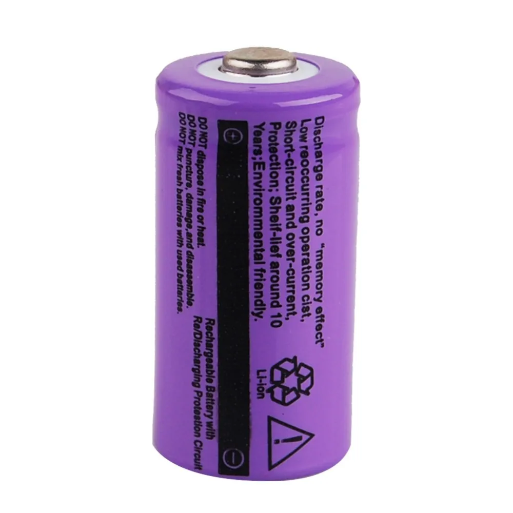 GTF 16340 2500mAh 3.7V akumulatory litowo-jonowe do latarki czołowej 2500MAH pojemność 16340 baterie litowe