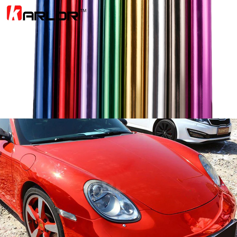 

2mX1.52m Auto Stretchable Mirror Chrome Vinyl Film Chrome Mirror Vinyl Film Car Wrapping Body Sticker Car Styling Accessories