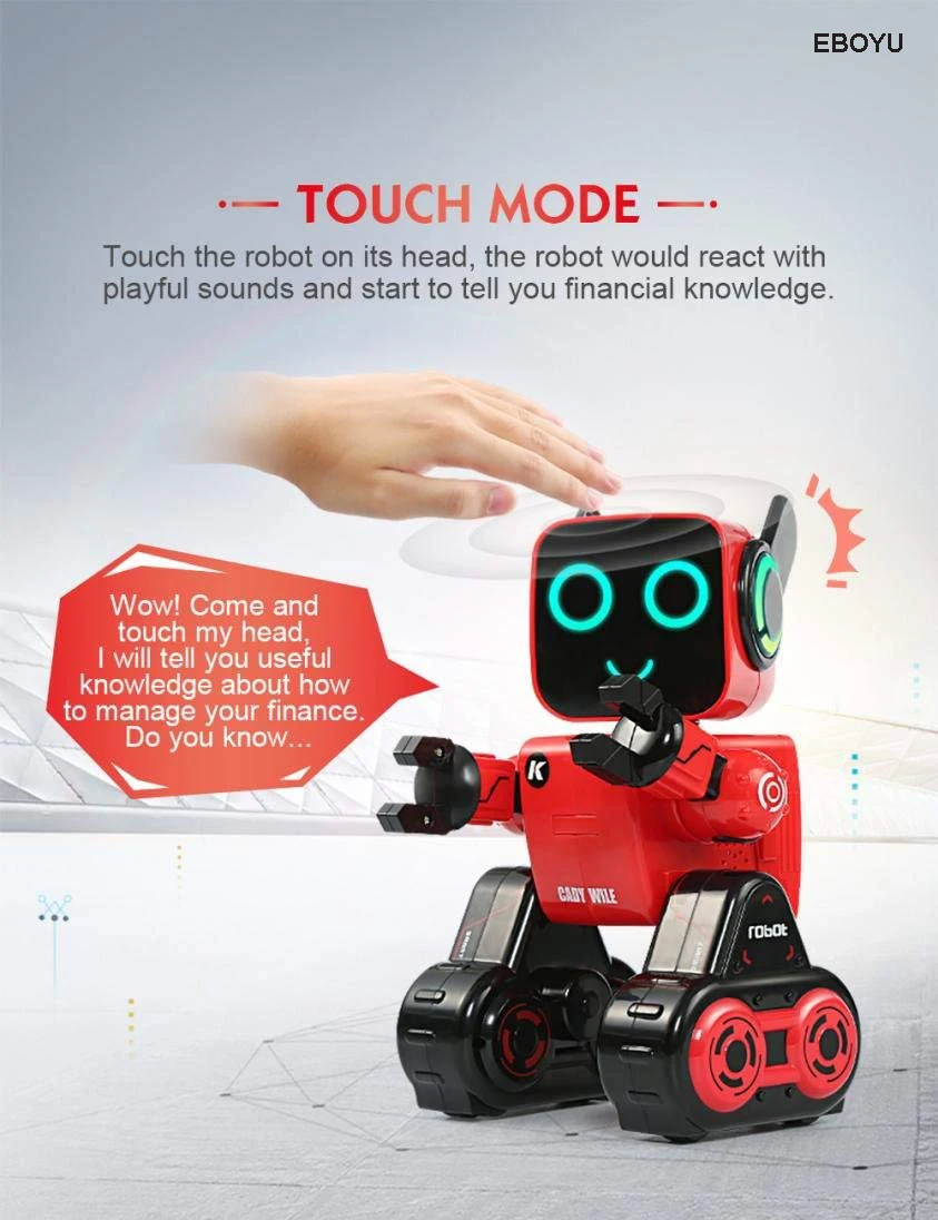 JJRC R4 CADY WILE RC Robot 2.4G Intelligent Remote Control Robot Advisor RC Robot Toy Coin Bank Gift for Kids