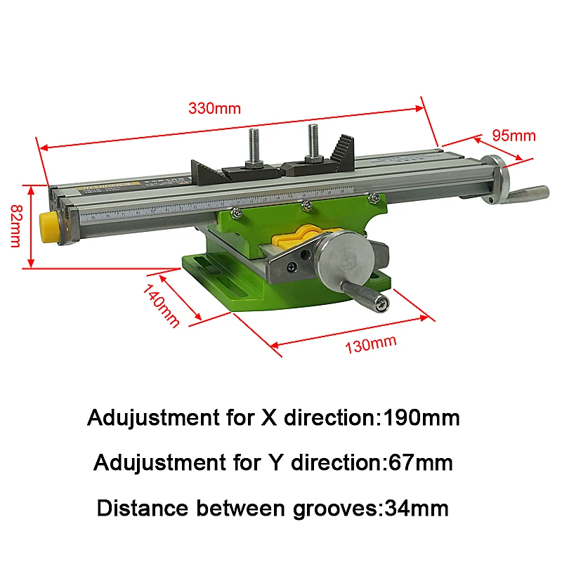 Miniature Precision LY6330 Multifunction Milling Machine Bench Drill Vise Fixture Worktable X Y-axis Adjustment Coordinate Table