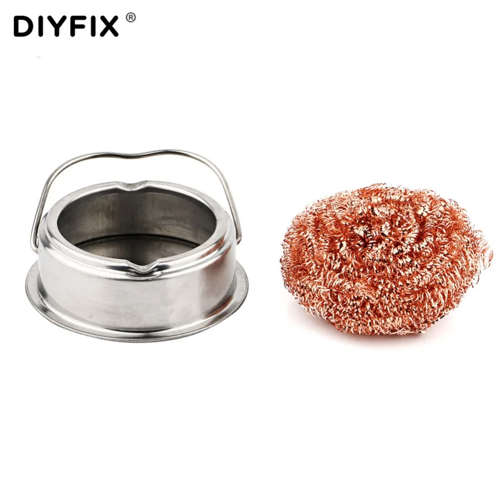 Набор инструментов DIYFIX для сварки, пайки, паяльника, наконечников, очистки, стальной, латунный провод, щетка с подставкой, набор инструментов для ремонта BGA