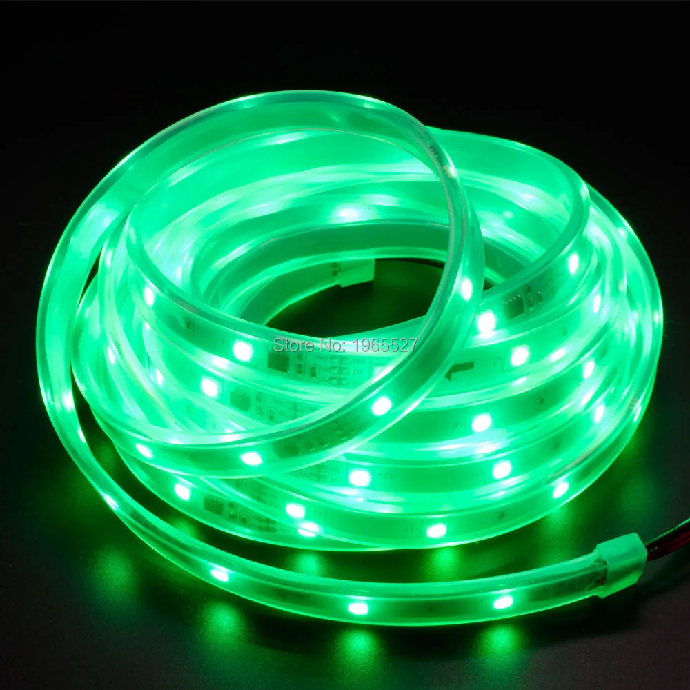 شريط إضاءة رقمي LED بطول 5 أمتار، مدخل DC12V، WS2811IC (مقياس 256)؛ 10 قطع IC و30 قطعة 5050 SMD RGB لكل متر؛ مقاوم للماء في أنبوب السيليكون
