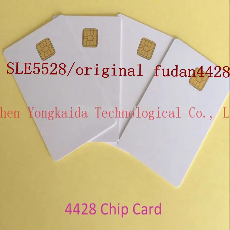 

100-200pcs/lot SLE5528/original Fudan4428 PVC Card ISO7816 Fudan 4428 Chip Contact Smart IC Card