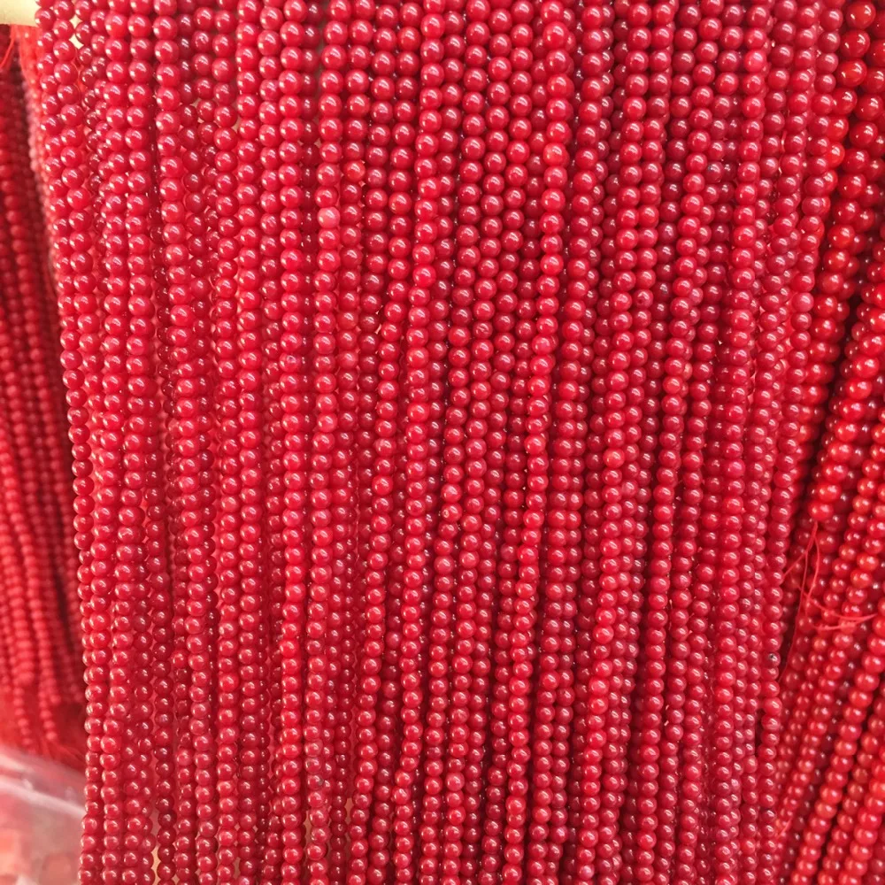 Small beads 3 4 5 6MM high quality round natural red coral beads loose beads isolation beads DIY bracelet necklace jewelry makin