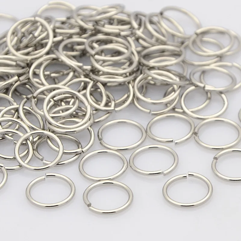 200pcs 5/6/8/10mm 304 Stainless Steel Metal Jump Rings Closed but Unsoldered for Jewelry Findings Accessories DIY Making