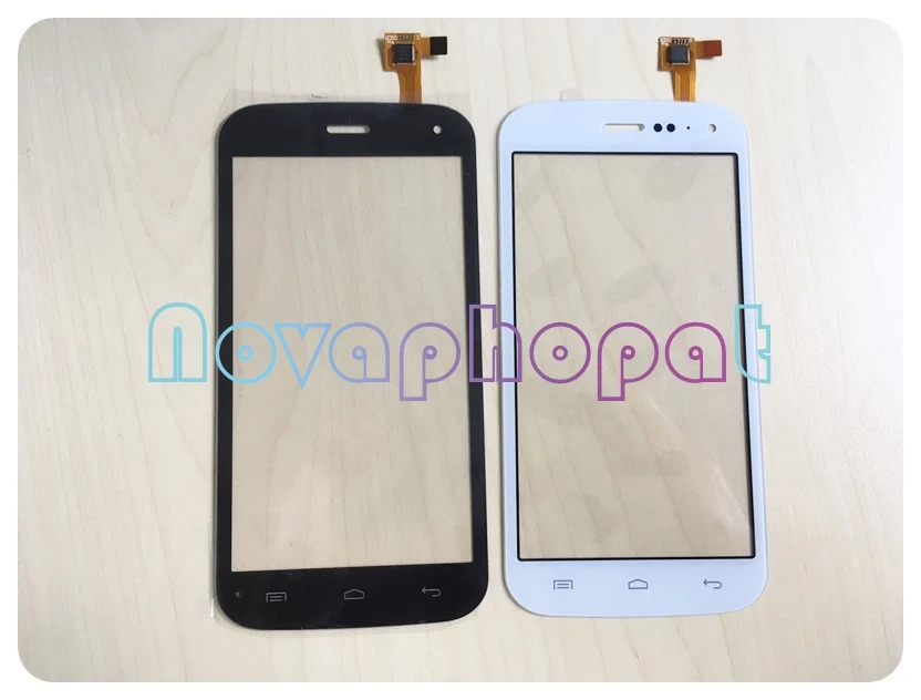 Novaphopat White Digitizer For Explay Atlant Touch Screen Glass Sensor Screen Replacement + tracking