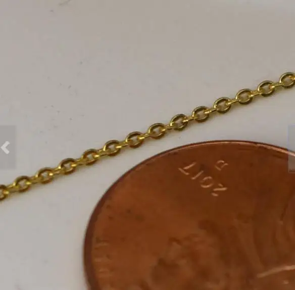 2mm thin strong Links soldered Chain Gold Stainless Steel Chain Jewelry Findings marking DIY