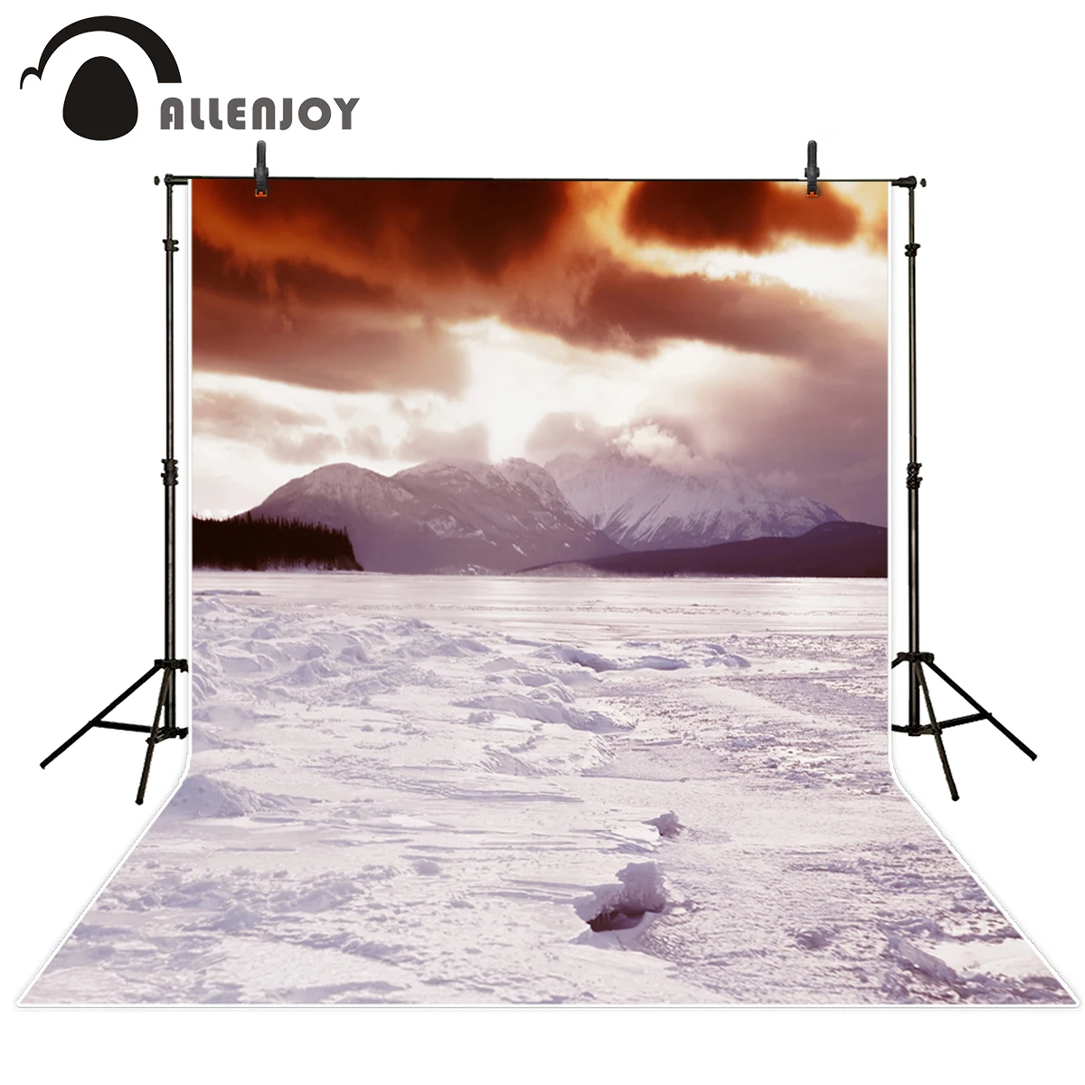 Allenjoy photography background snow mountain plain nature scene winter photo backdrop vinyl photography studio professional