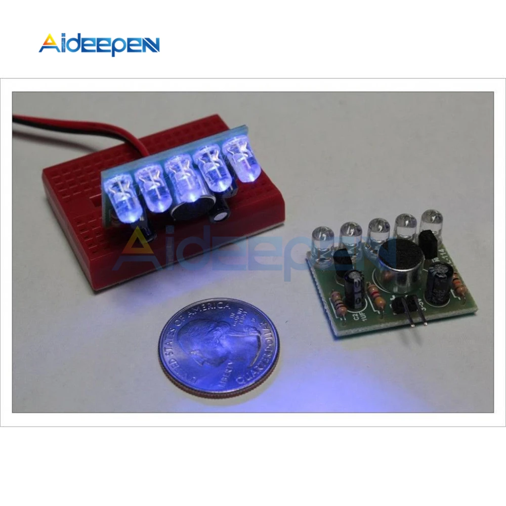 LED-Soundsteuerungs-Melodielampe, elektronische Produktions-DIY-Sets, integrierte Schaltkreise, Spannung 3V-5,5V – Detail 8