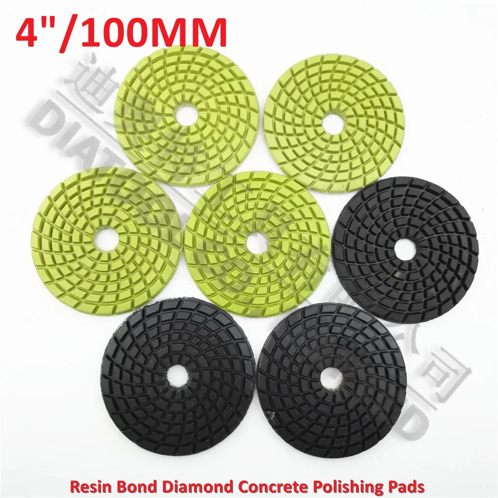 DIATOOL 4inch 7sets/63pcs Concrete Diamond Polishing Pads Renew Pads Beton Floor Renew Reparing Disk Dia 100mm