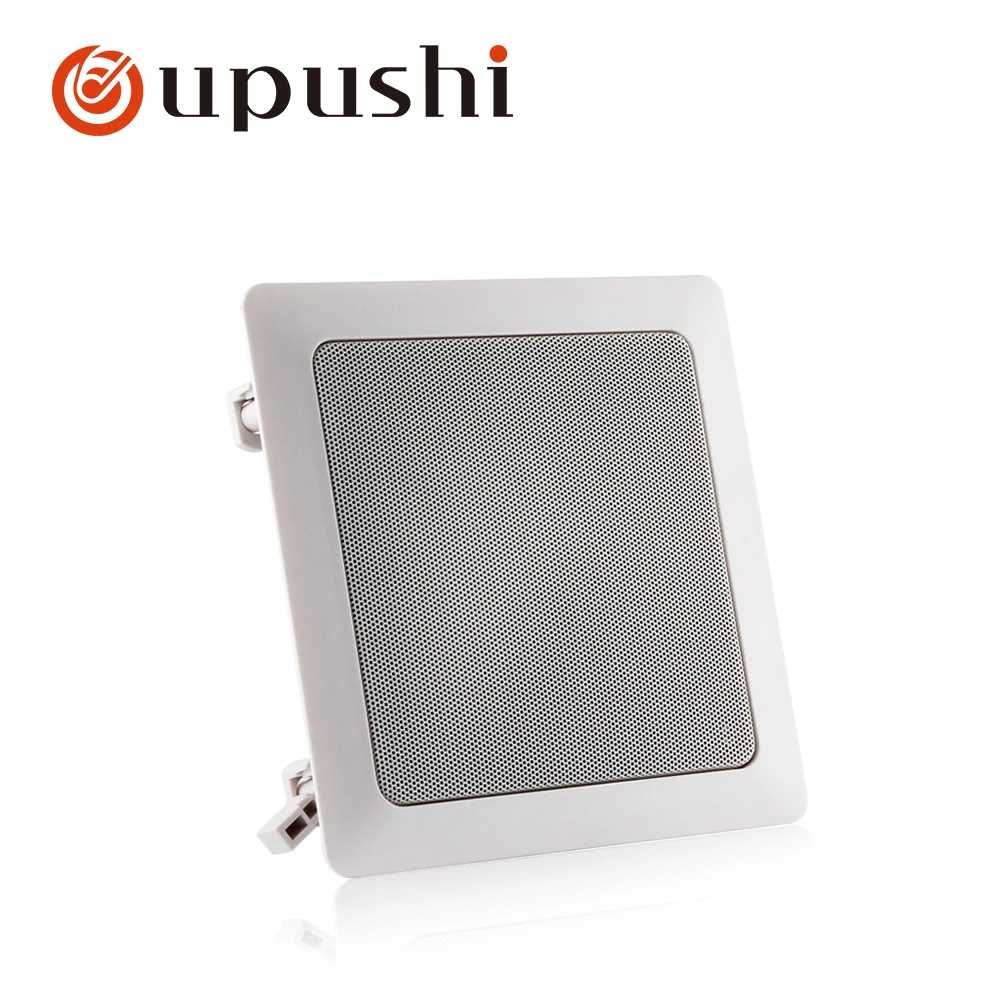 Oupushi ceiling surround sound system 6W 10W roof speakers home 100V Pa system square shape in ceiling loudspeaker