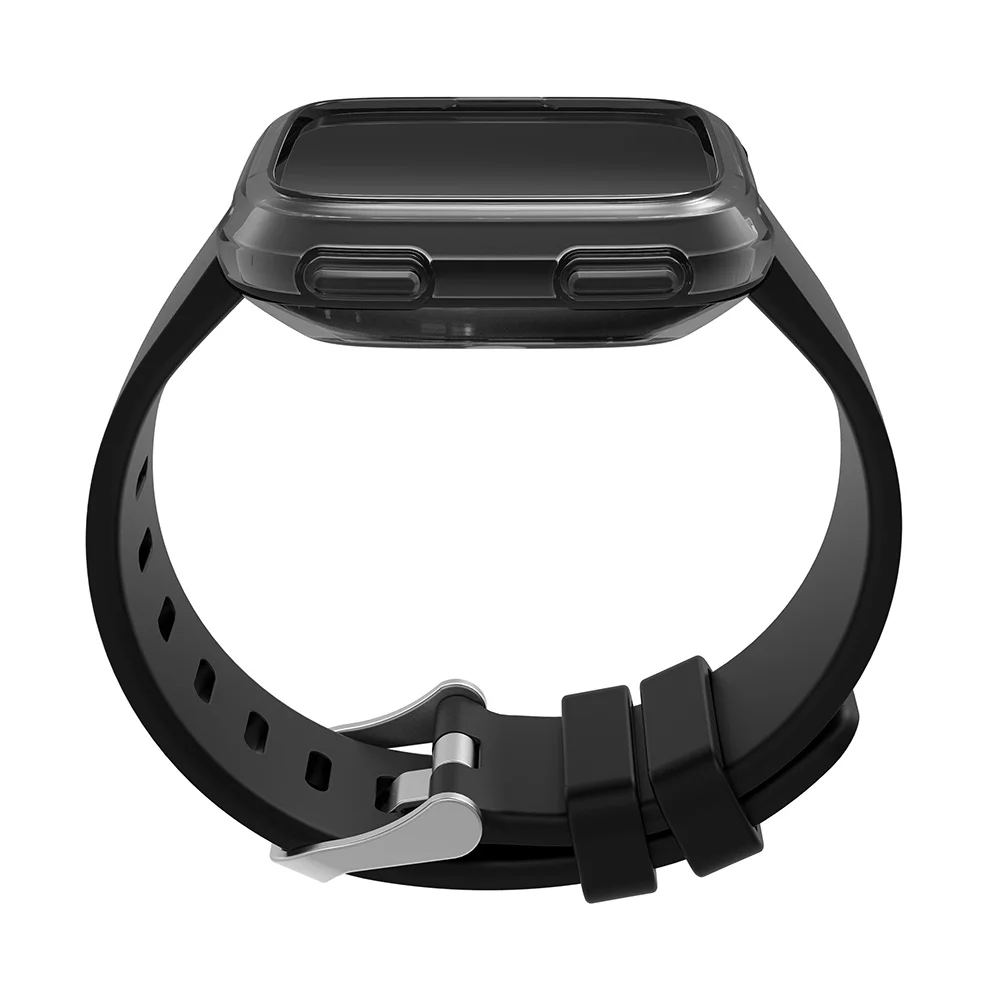 Funda protectora de silicona suave para reloj inteligente Fitbit Versa, accesorios de actividad, marco de carcasa, fundas de reloj de protección completa