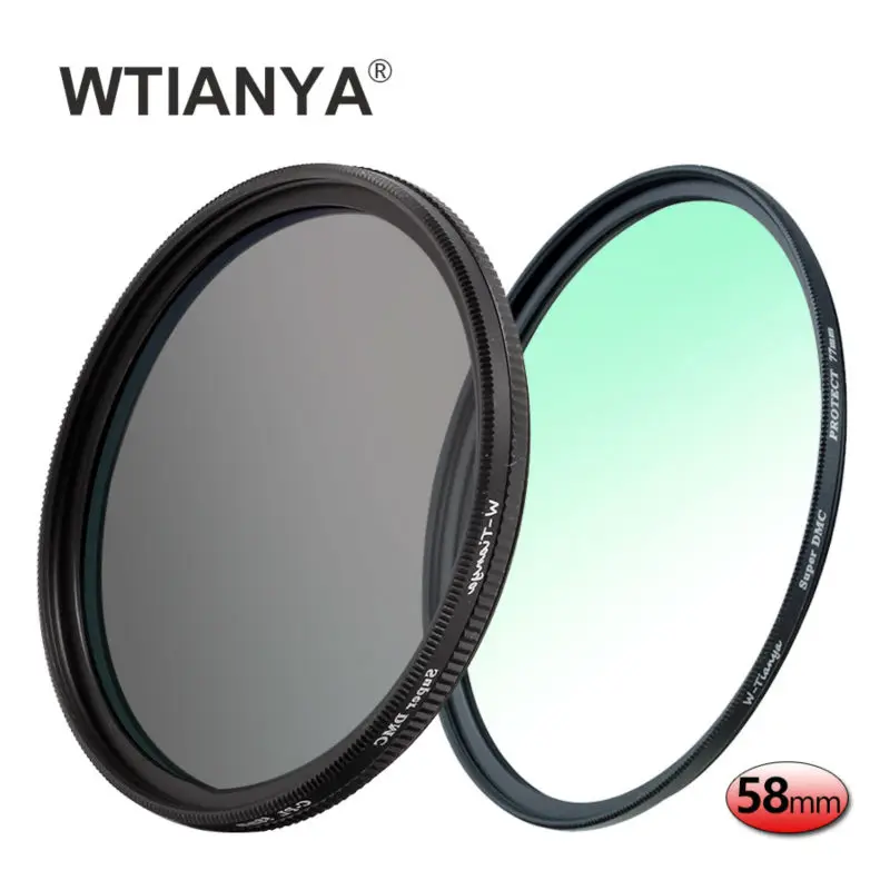 

WTIANYA 58mm Multi-coated Circular Polarizer and MC UV Slim PRO Filter Kit for 58 mm Digital Cameras Lens