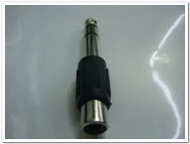20pcs Converter 6.35mm Male to RCA Female Jack Plug Adapter Coupler Extender Connector image 2