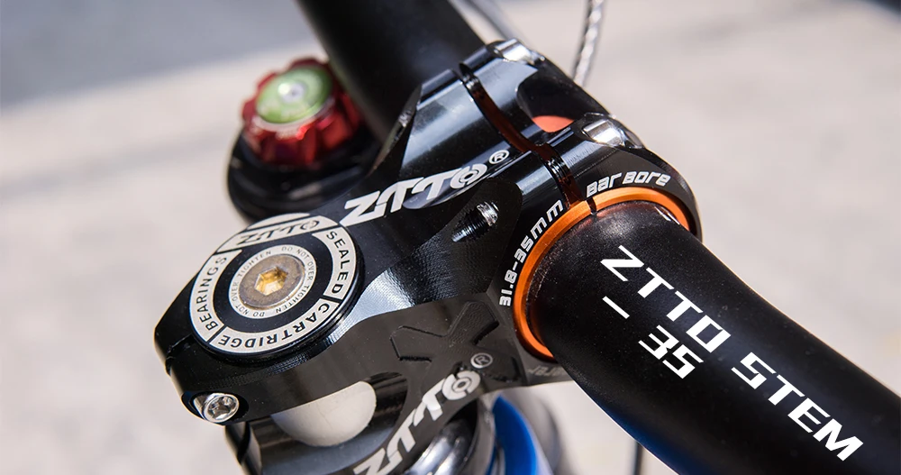 ZTTO MTB 50 mm Vorbau CNC 35 mm 31,8 mm Lenker Fahrrad Ultraleicht 0 Grad Aufstieg Langlebig DH AM Enduro 28,6 mm Gabelschaft Mountainbike – Detail 7