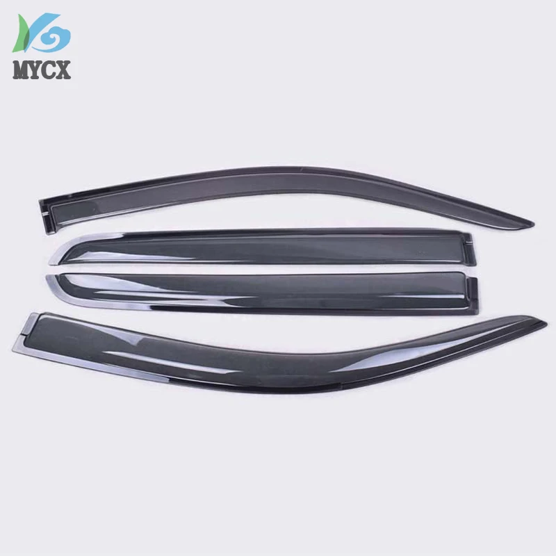 Deflector de viento para coche, Deflector de ventana de inyección ABS, visera de ventilación, protector solar para lluvia para toyota hilux revo 2015 2016-2019, viseras hilux