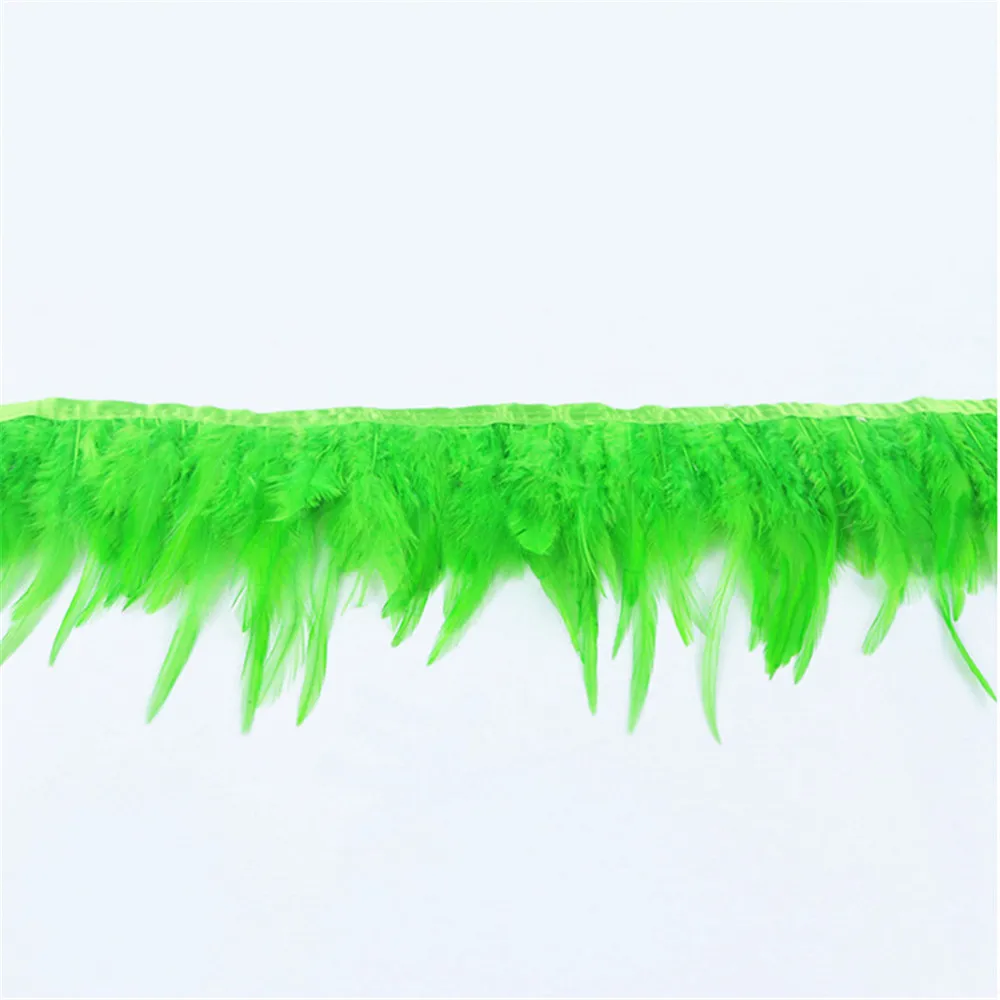 Schwarze Hahnenhalsfedern-Besätze, Band aus Fasanenfedern, Fransenbesatz für Röcke, zum Basteln, für Kleidung, Hochzeitsdekoration, Plumes – Detail 3