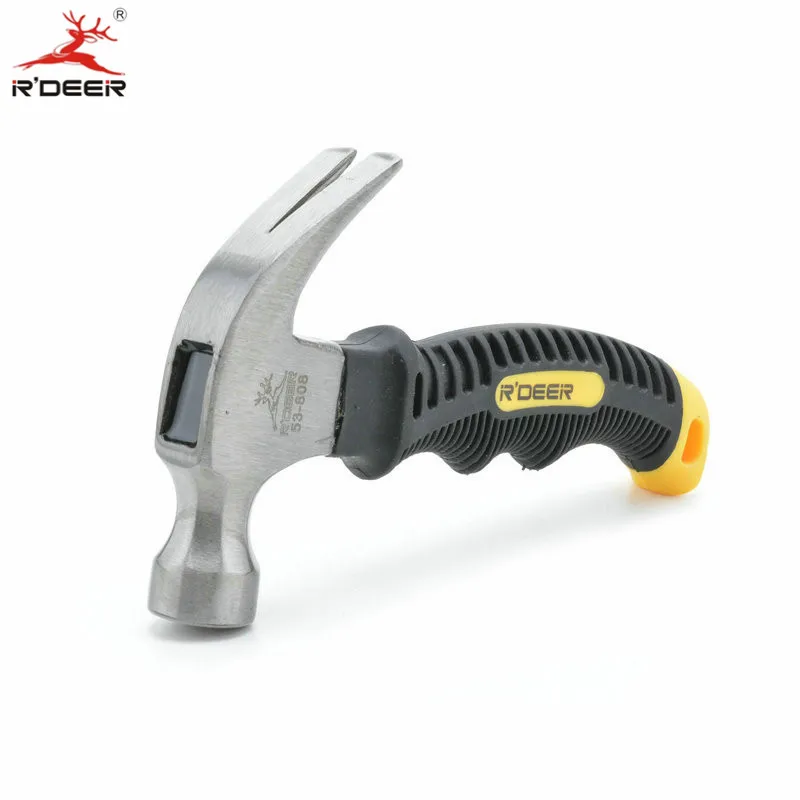 

160mm Claw Hammer Mini Safety Hammer Carbon Steel Soft Rubber Handle For Woodworking Hand Tools