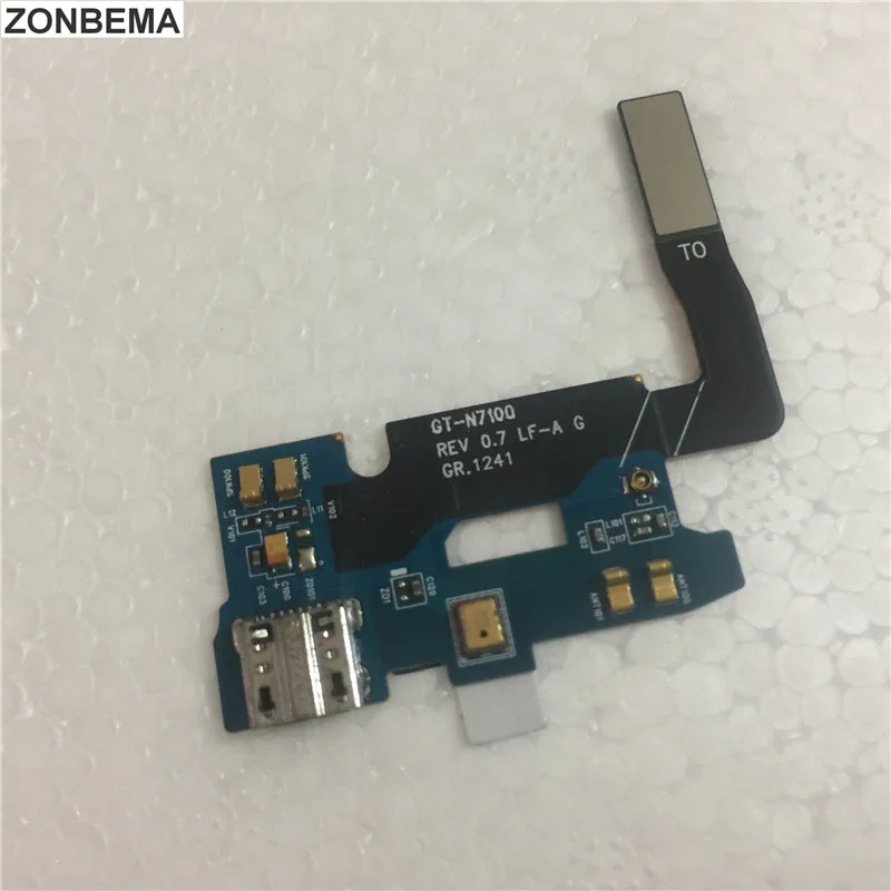 ZONBEMA Charging Charger Port USB Dock Connector Flex Ribbon Cable For Samsung Galaxy Note 2 N7100