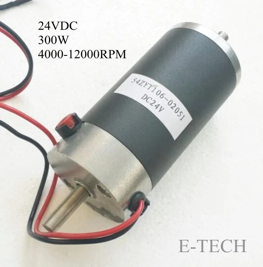 54mm CNC Spindle Motor 300W 24V 4000-12000rpm Brush free of Charge for CNC Engraving Machine Carving Machine