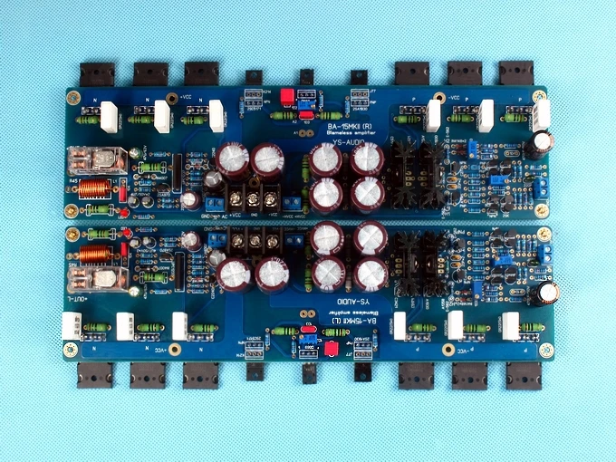 

KSA100 150W*2 2.0 channel DIY fever class AB C5200/A1943 pure After level amplifier board With UPC1237 speaker protection