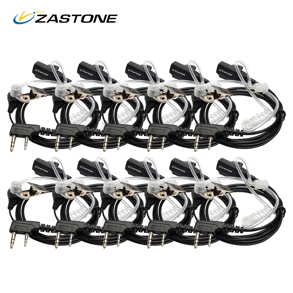 

10pcs Zastone Air Acoustic Tube Earpiece Earphone Headphone Microphone for Ham CB Radio PMR446 Baofeng Zatone Walkie Talkie