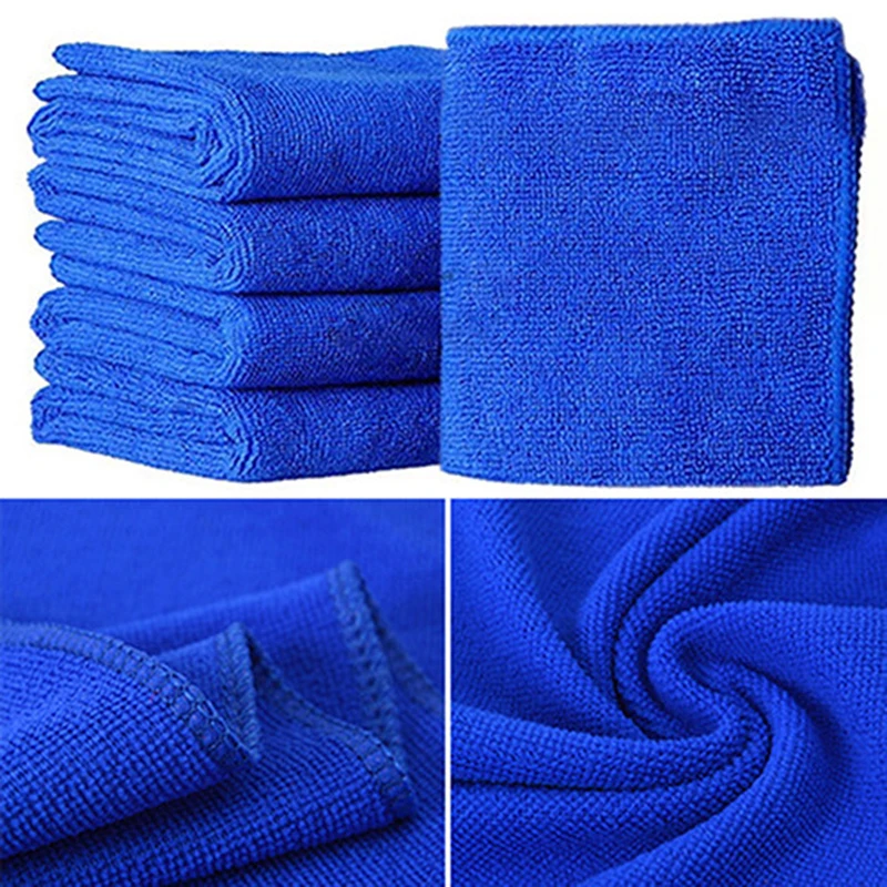 Auto Care 10PCS Ultra Soft Microfiber Towel Car Washing Cloth for Car Polish& Wax Car Care Styling Cleaning Microfibre 25*25cm