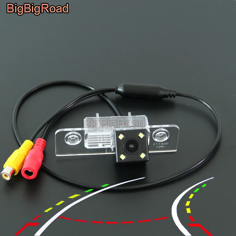 BigBigRoad Car Intelligent Dynamic Trajectory Tracks Rear View CCD Camera For Ford Mondeo MK2 MK3 / Fiesta ST / Classic / Fusion