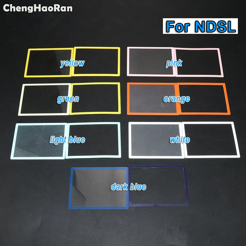 

ChengHaoRan Multi Color Upper LCD Screen Len Plastic Cover + Lower Frame replacement for Nintendo DS Lite for NDSL Game Console