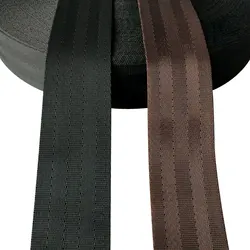 New High quality 20mm 38mm 50mm Nylon Ribbon Safety Belt Computer jacquard Ribbon Outdoor Backpack Bag Parts Black Brown Webbing