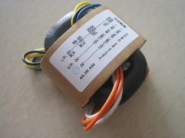 115V / 230V 30W R-Core Transformer 12V+12V