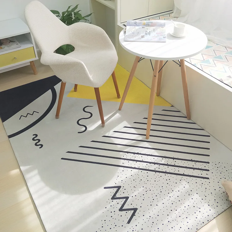 

2018 New Fashion Geometric pattern Carpets For Living Room Bedroom Rugs Home Floor Mat Rug Delicate Modern Large Area Carpet