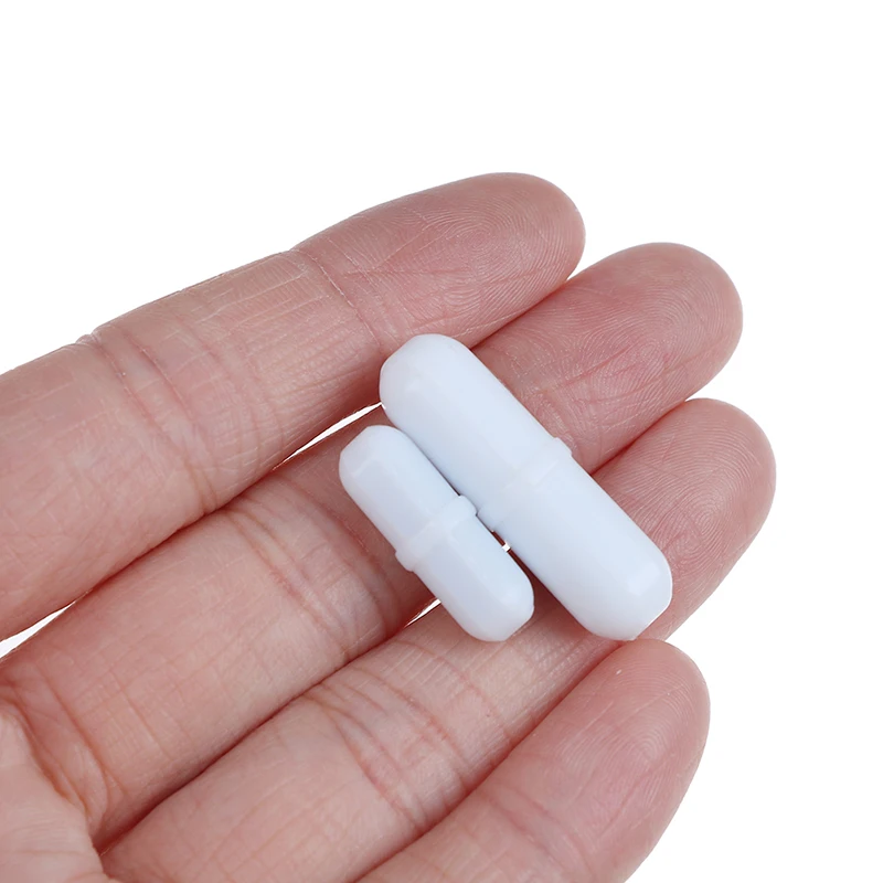 1 stücke 6 Größen PTFE Magnet Rührer Mixer Rühren Bar Weiß Farbe Ohne Pivot Ring