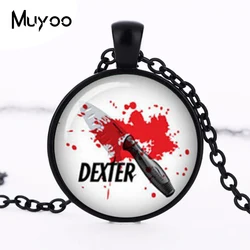 DEXTER MORGAN Novelty Necklace Jewelry Glass Dome Pendant Necklace HZ1