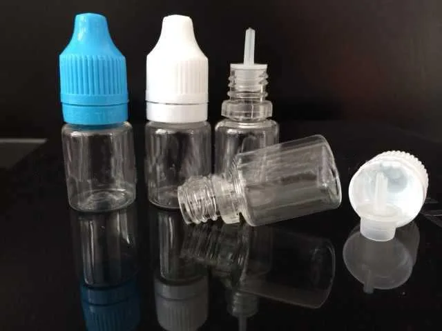 5ml anti-theft dropper oil bottles PET Clear Liquid Tamper Evident Childproof Cap for E cigarette plastic empty bottles