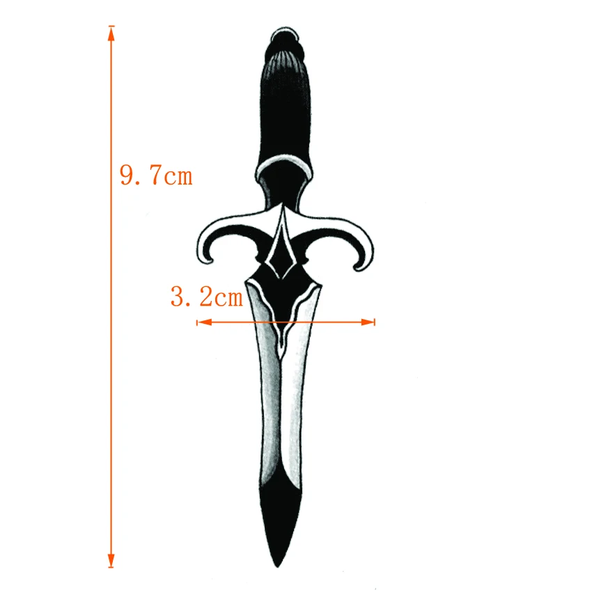 Weapon Dagger Waterproof Temporary Tattoos Men Tatuagem Tatoo Temporary stickers The Flash Tatuajes Body Art Fake Tattoo