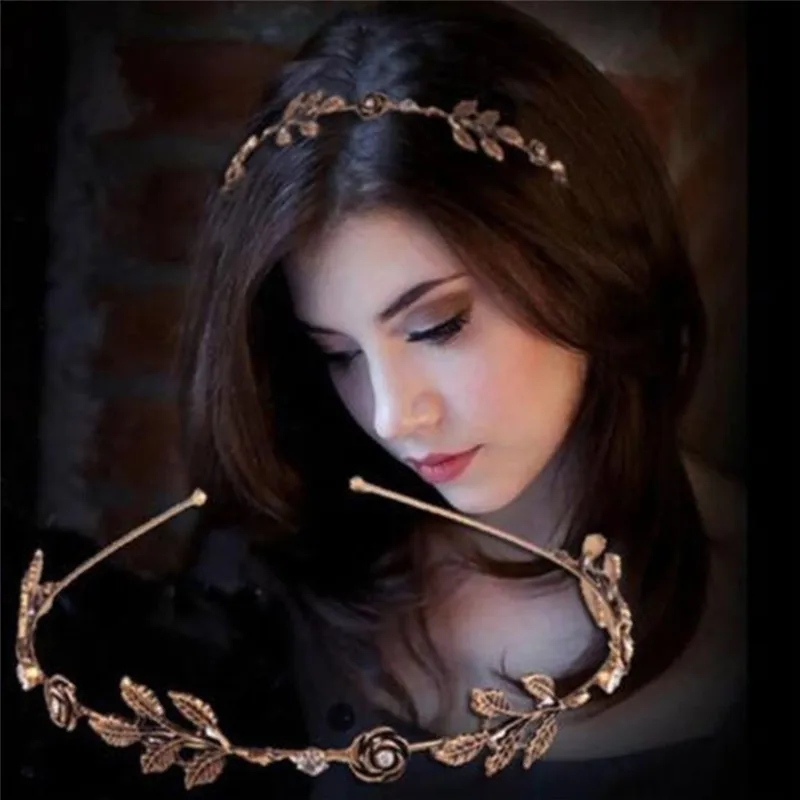 IMIXLOT Gold/Silver Color Metal Leaves Headband Women Elegant Baroque Style Charm Hair Accessories Hairband diademas para mujer