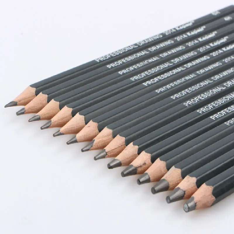 14PCS Sketch and Painting Pencil Art Pencil Set(12B/10B/8B/7B/6B/5B/4B/3B/2B/1B/HB/2H/4H/6H)