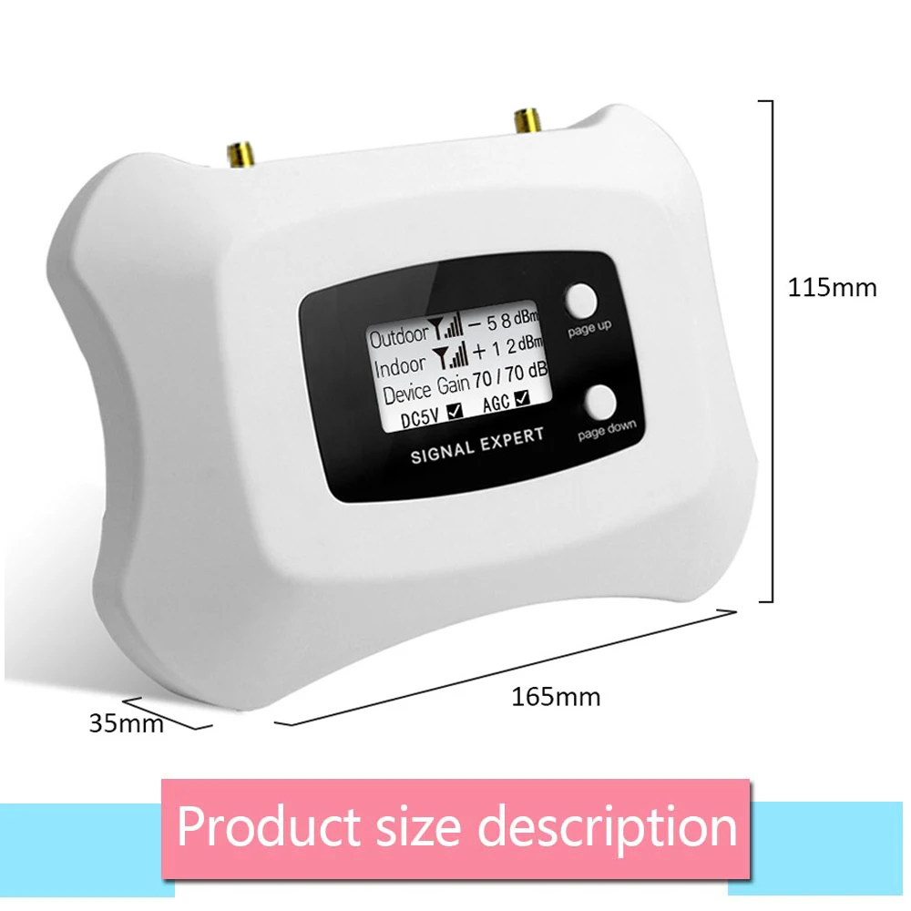 3G CDMA 850 MHz Cellular Booster Band 5 LCD Display UMTS Cellphone Signal Repeater GSM 850 mhz 70dB Gain 3G LTE Signal Amplifier